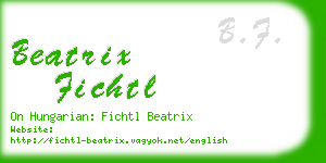beatrix fichtl business card